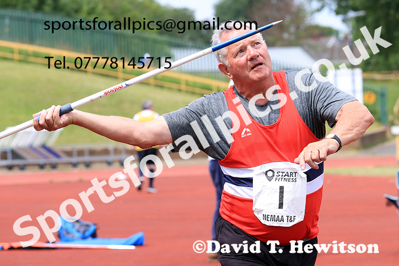 Mens javelin, 2025 NEMAA Track and Field, Monkton. Photo: David T. Hewitson/Sports for All Pics